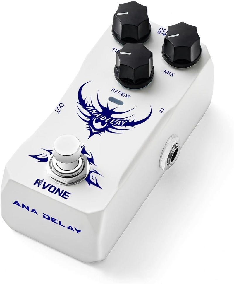 RVONE Analog Delay Guitar Pedal for Electric Guitar, Vintage-Style Guitar Effects Pedal with Warm Echo, Electric Guitar Pedal True Bypass & Durable Aluminum Metal Chassis - Image 1